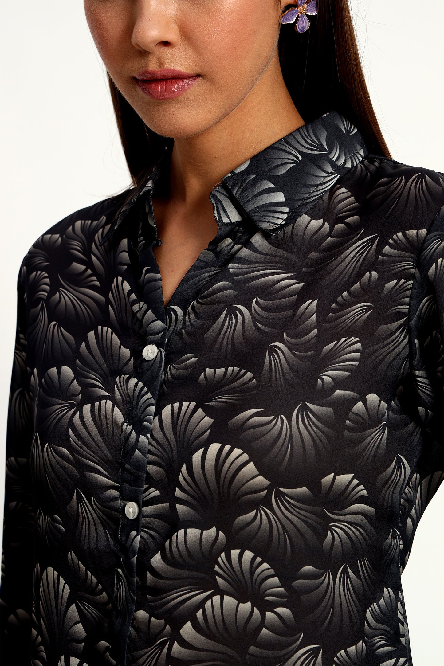 Georgette Satin Printed Shirt