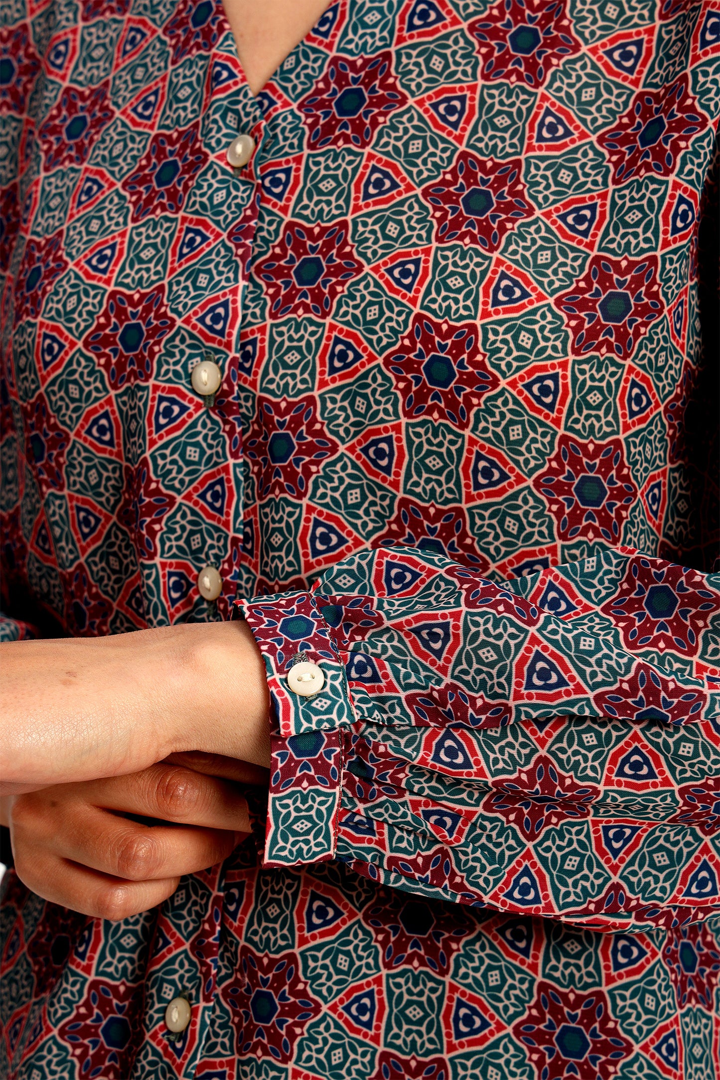 Ajrak Heritage V Neck Shirt