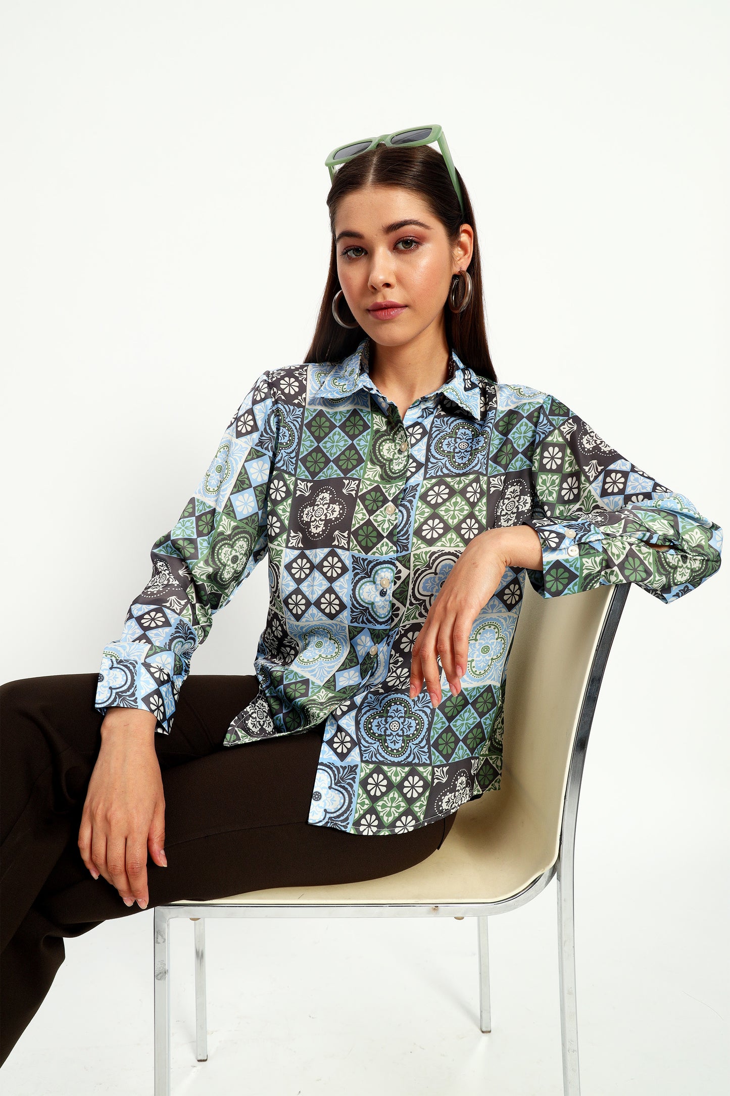 Patchwork Print Shirt