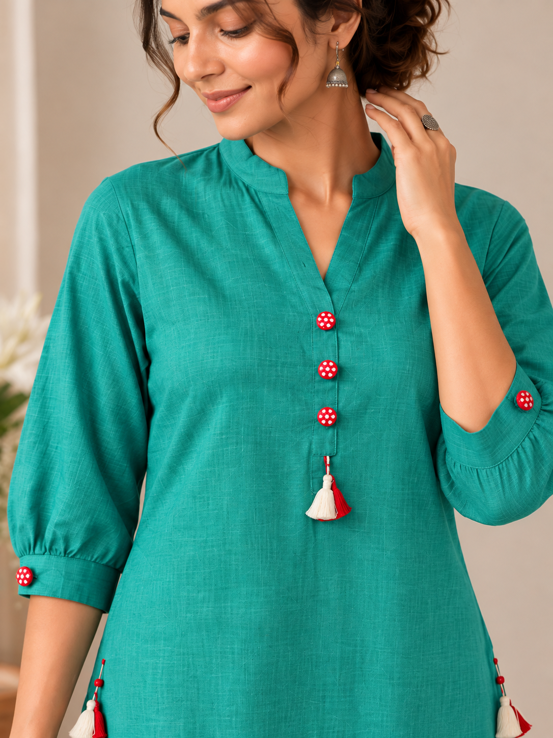 MOR - Teal Green Kurta Set