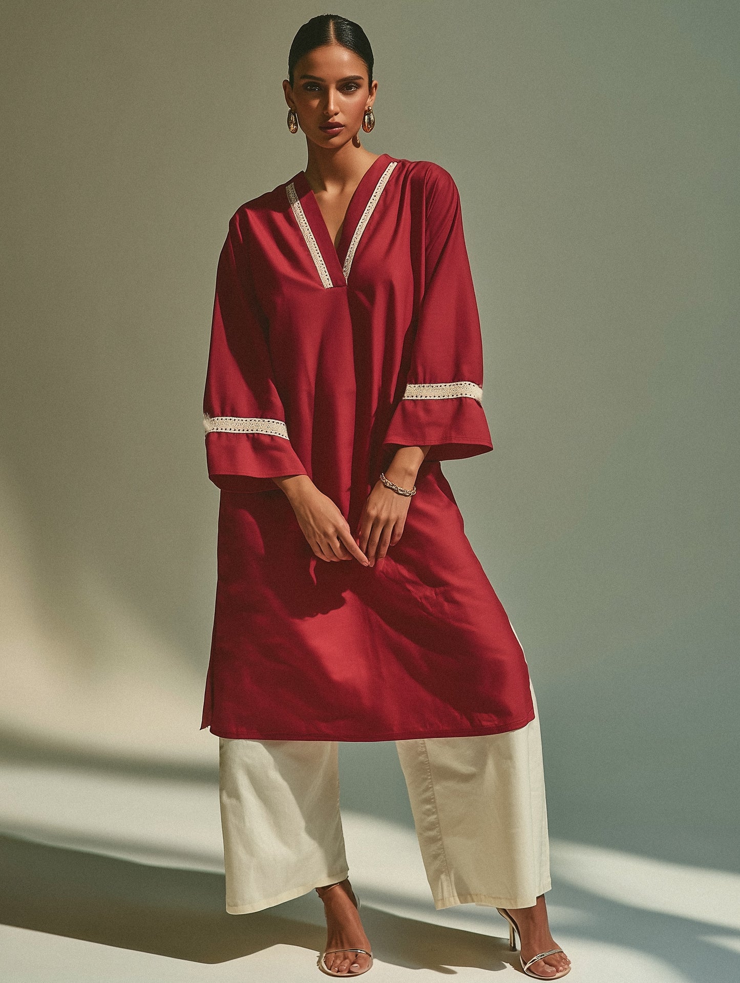 RANGREZ - Crimson Kurta Set