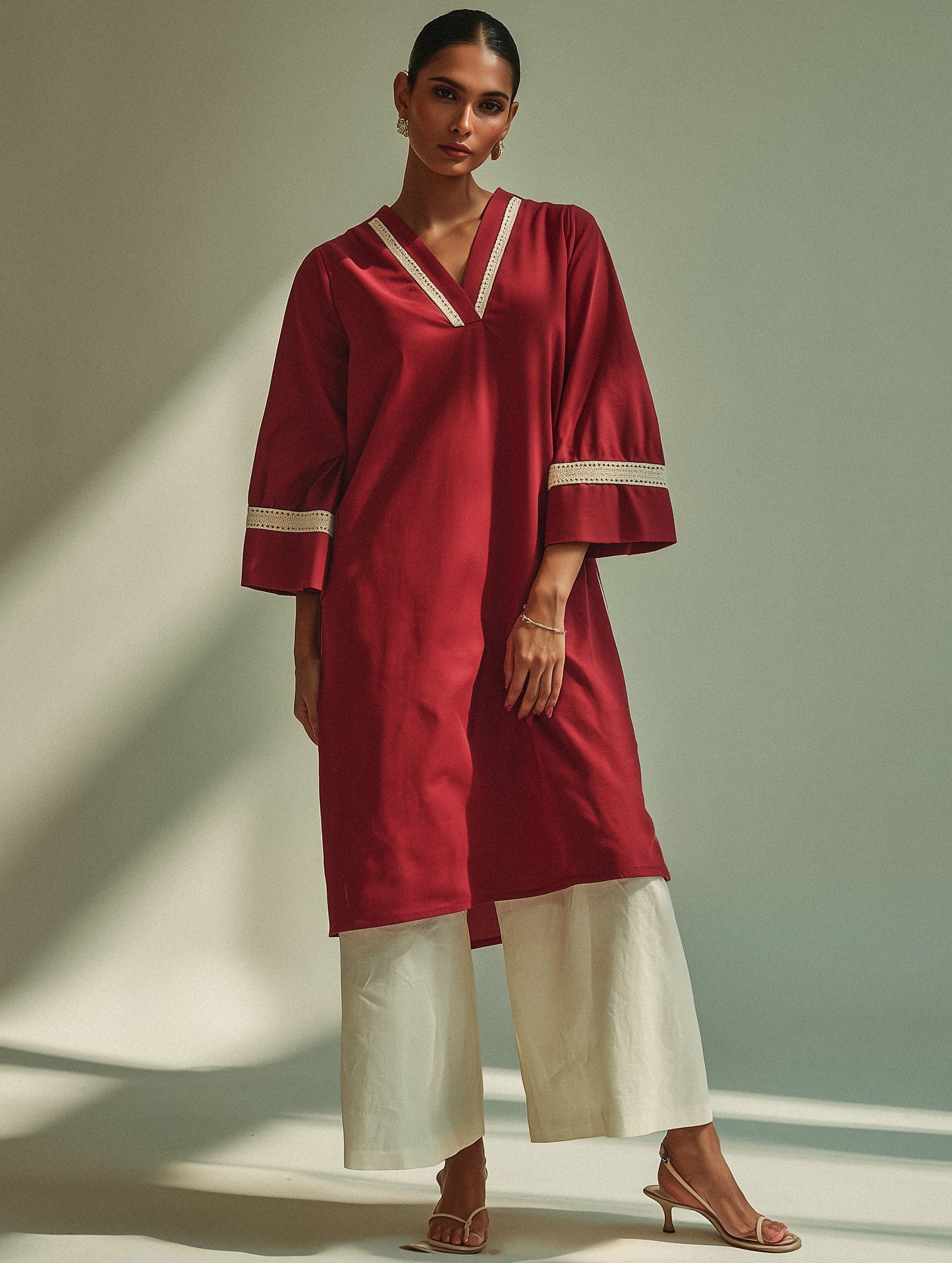 RANGREZ - Crimson Kurta Set