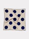 Beige Polka Dot Satin Scarf (20.5 x 20.5 Inches)