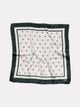 Beige Tribal Print Satin Scarf (20.5 x 20.5 Inches)
