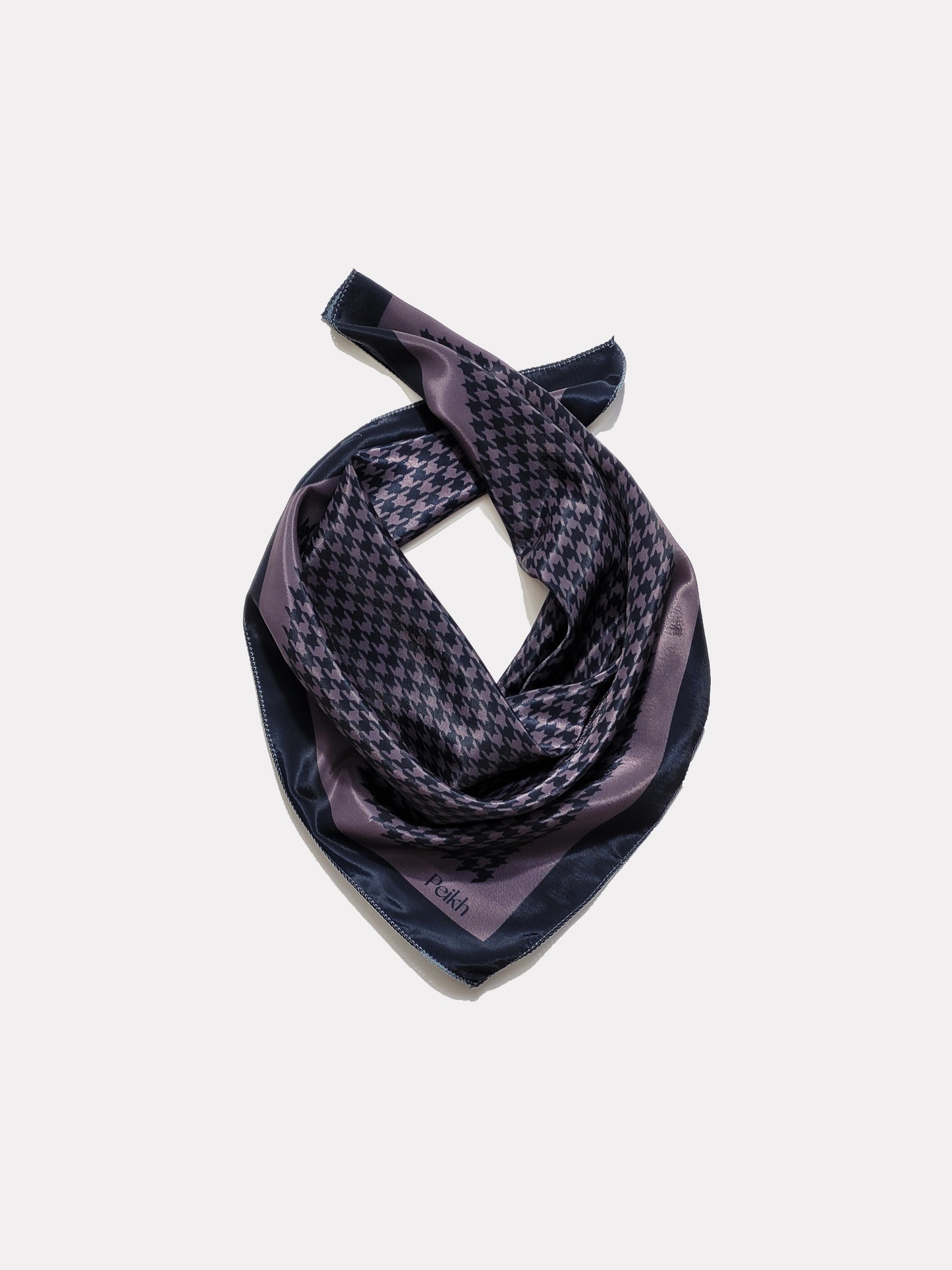 Violet Printed Satin Scarf (20.5 x 20.5 Inches)