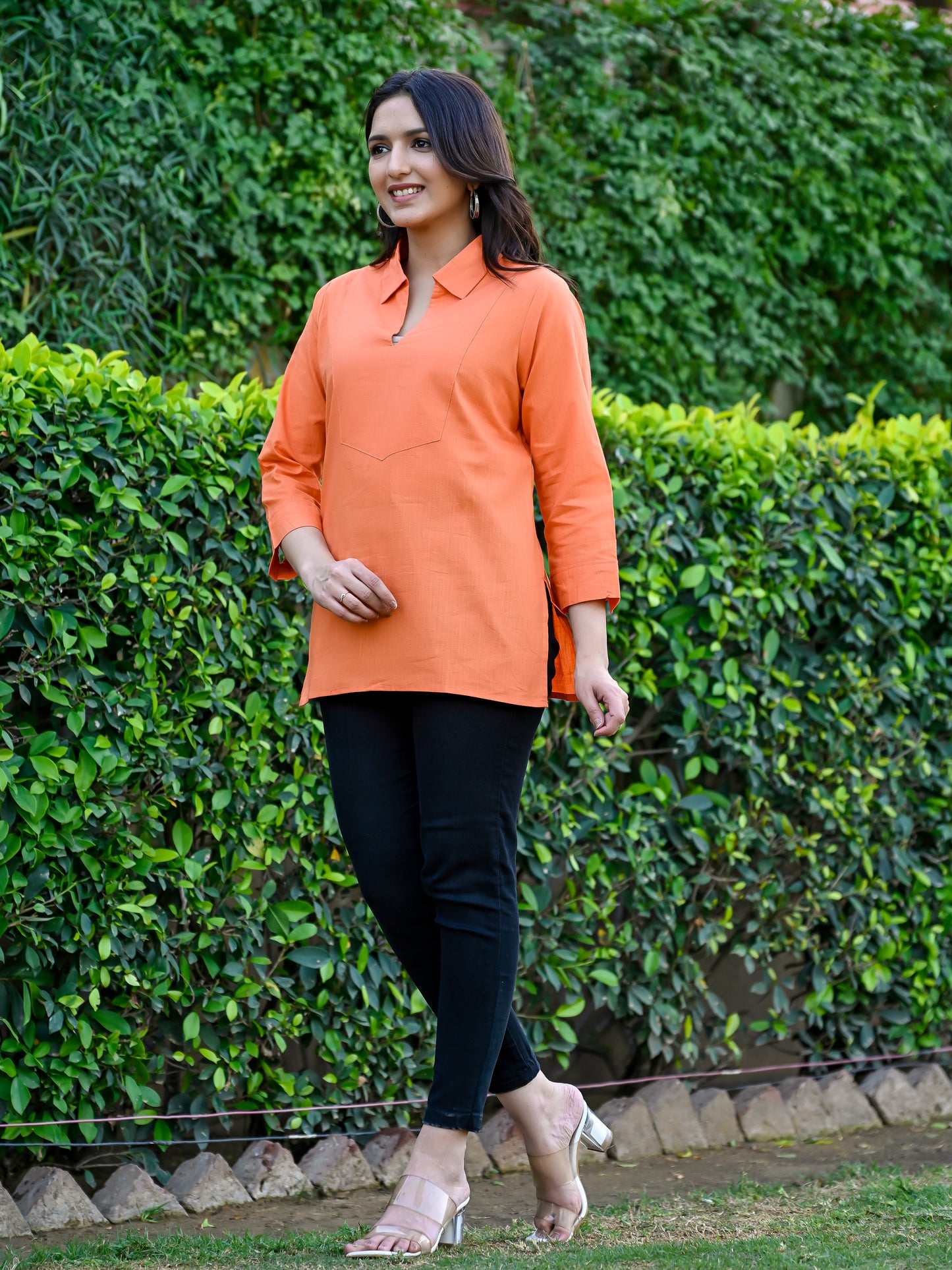 Solid Pumpkin Orange Tunic