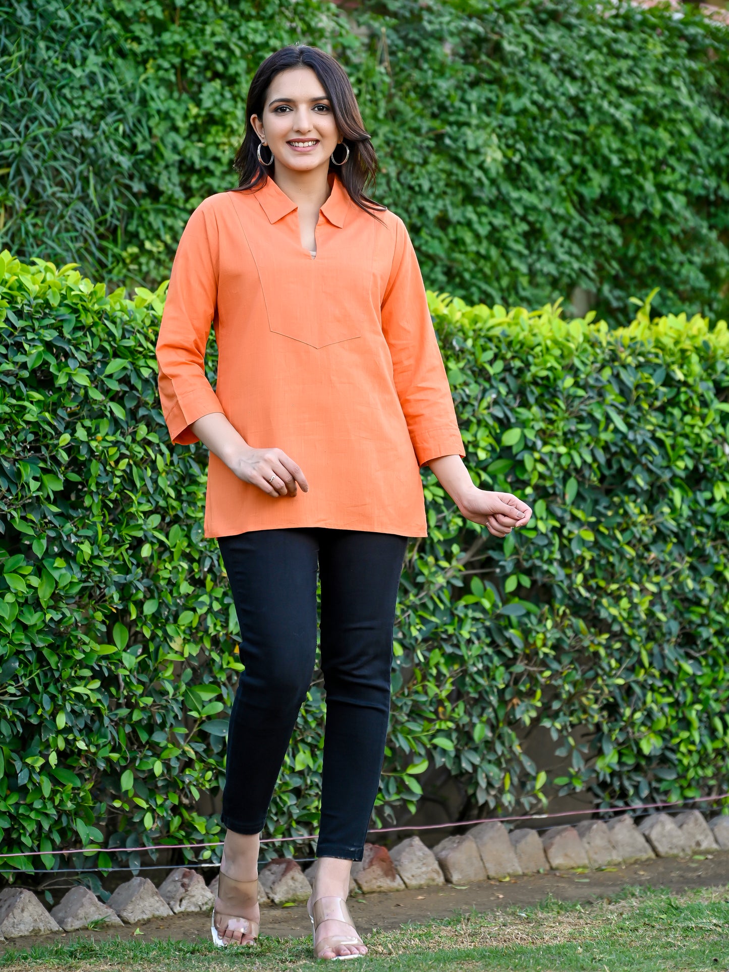 Solid Pumpkin Orange Tunic