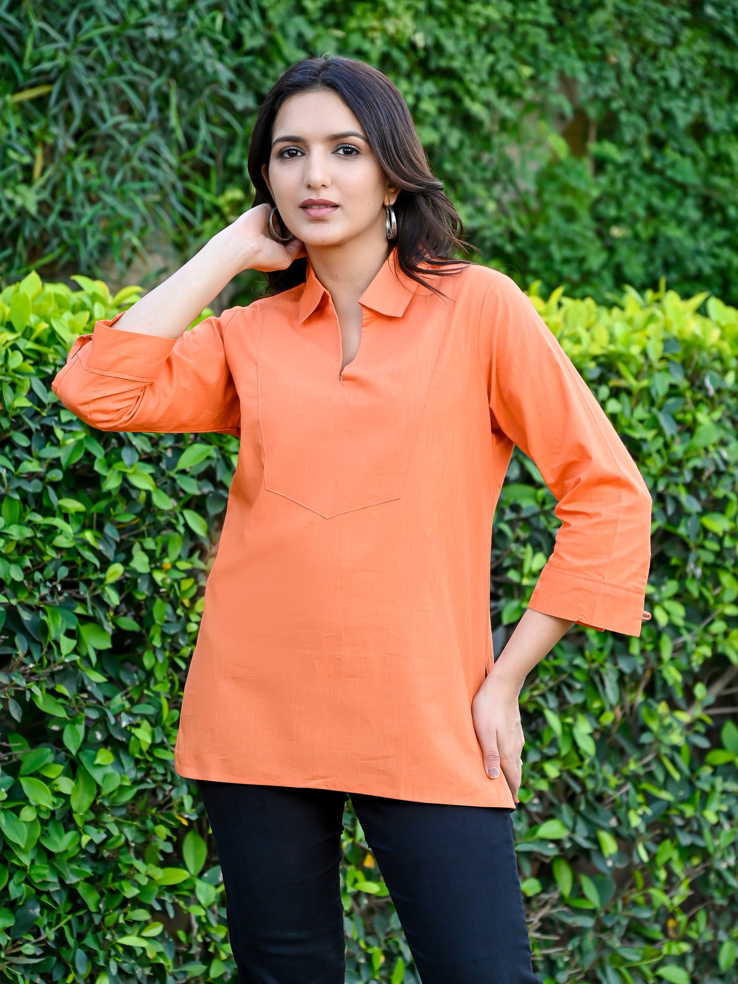 Solid Pumpkin Orange Tunic