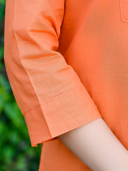 Solid Pumpkin Orange Tunic