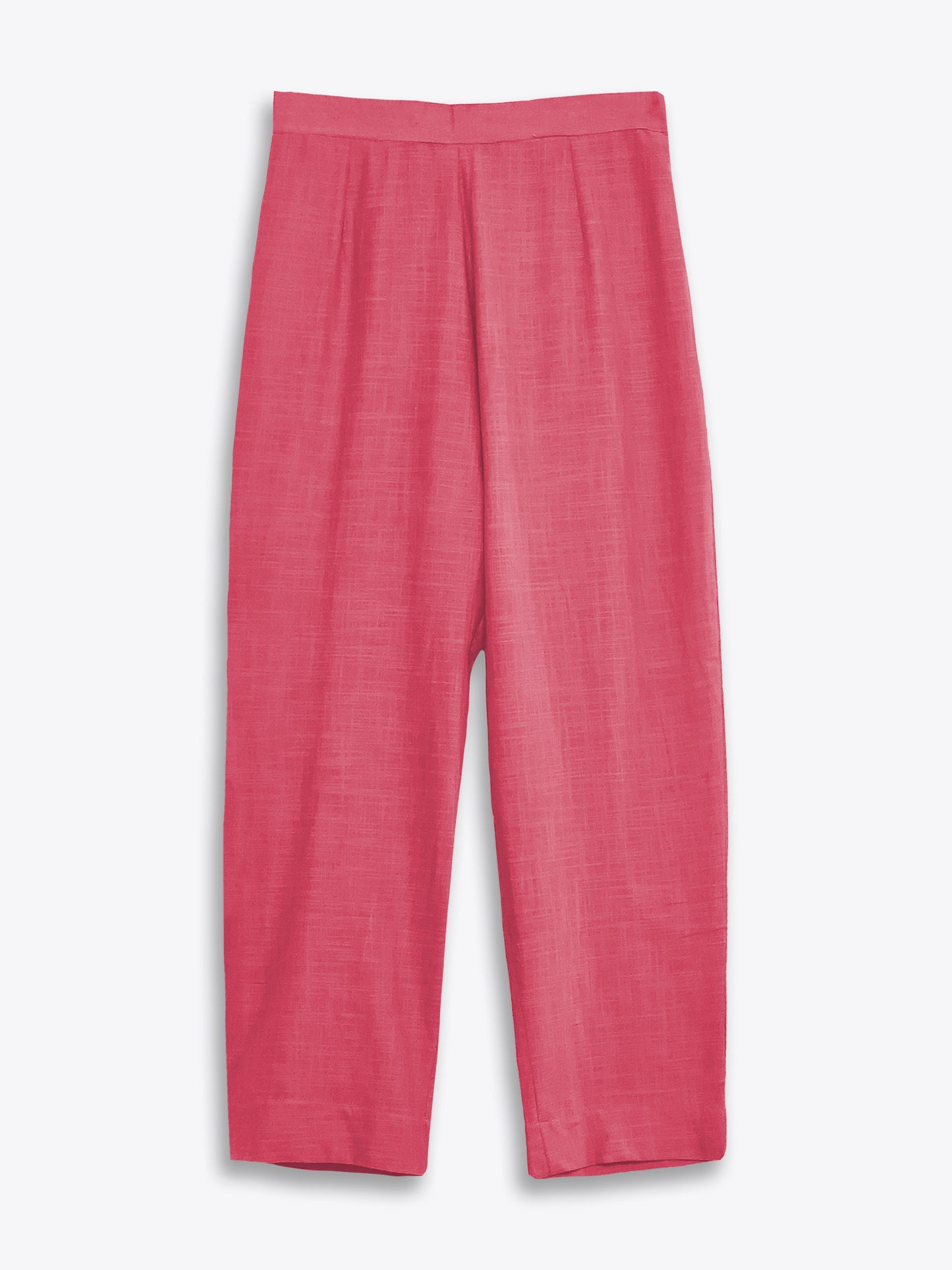 Flamingo Pink Embellished Cotton A-Line Kurta Set