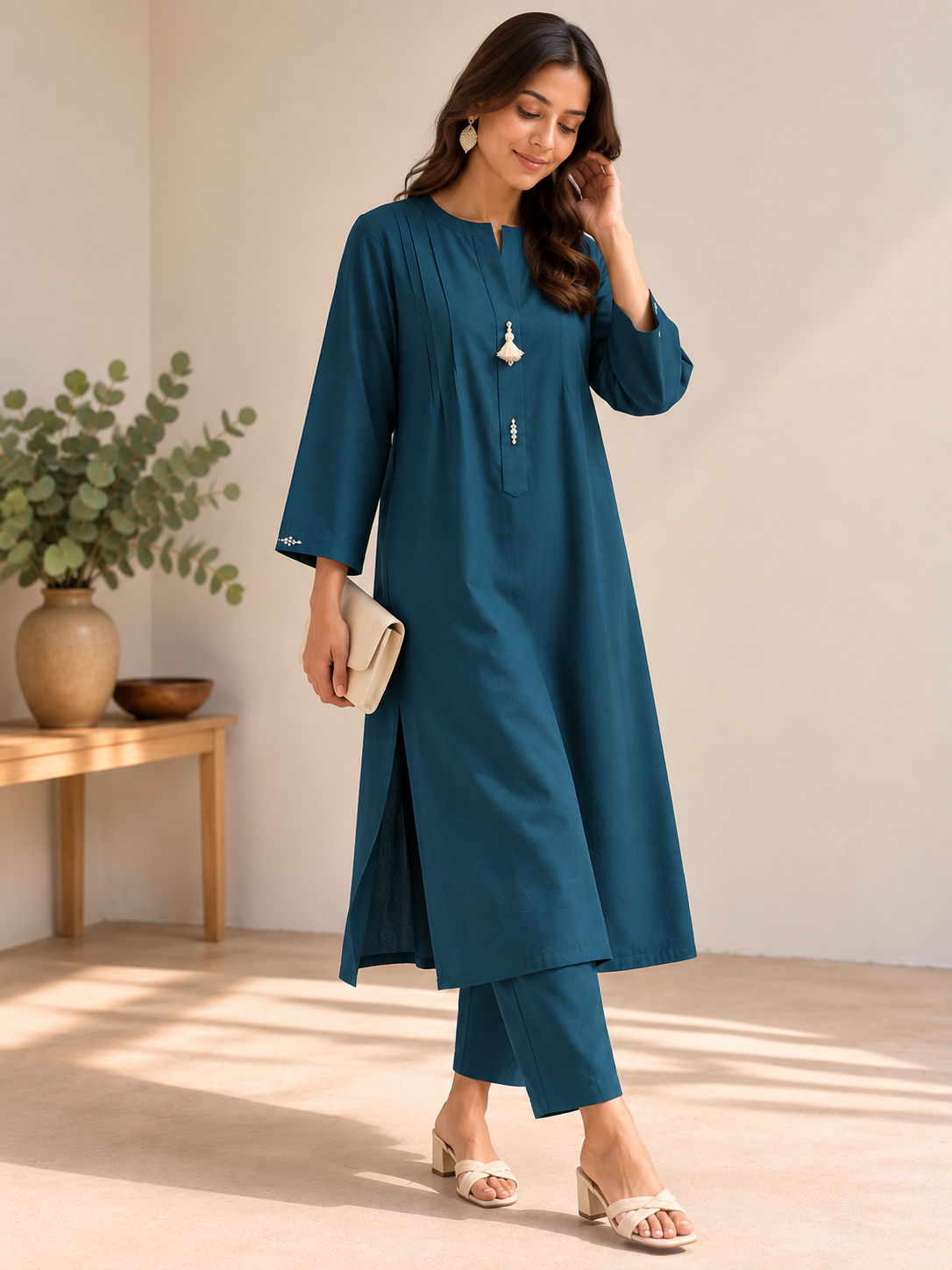 SAANJ Blue Kurta Set