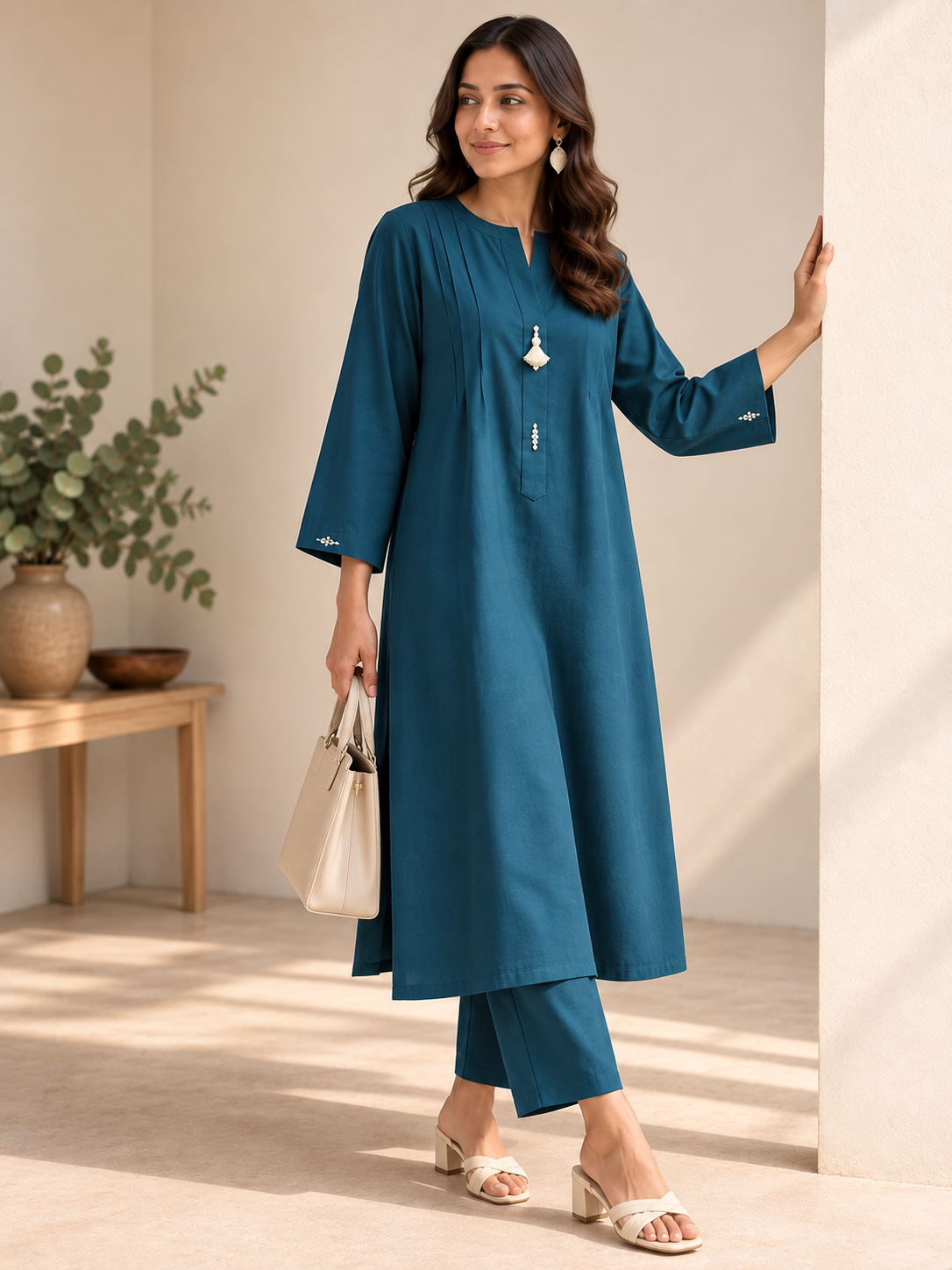 SAANJ Blue Kurta Set
