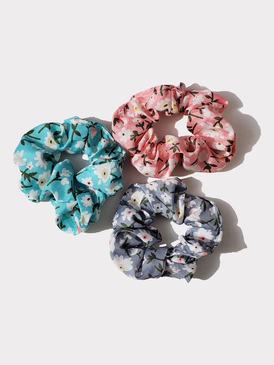 Printed Scrunchies- Pack of 3