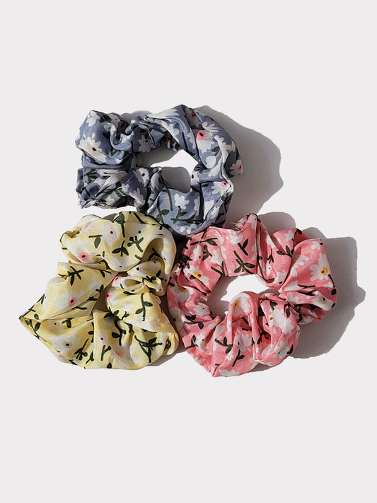 Printed Scrunchies- Pack of 3