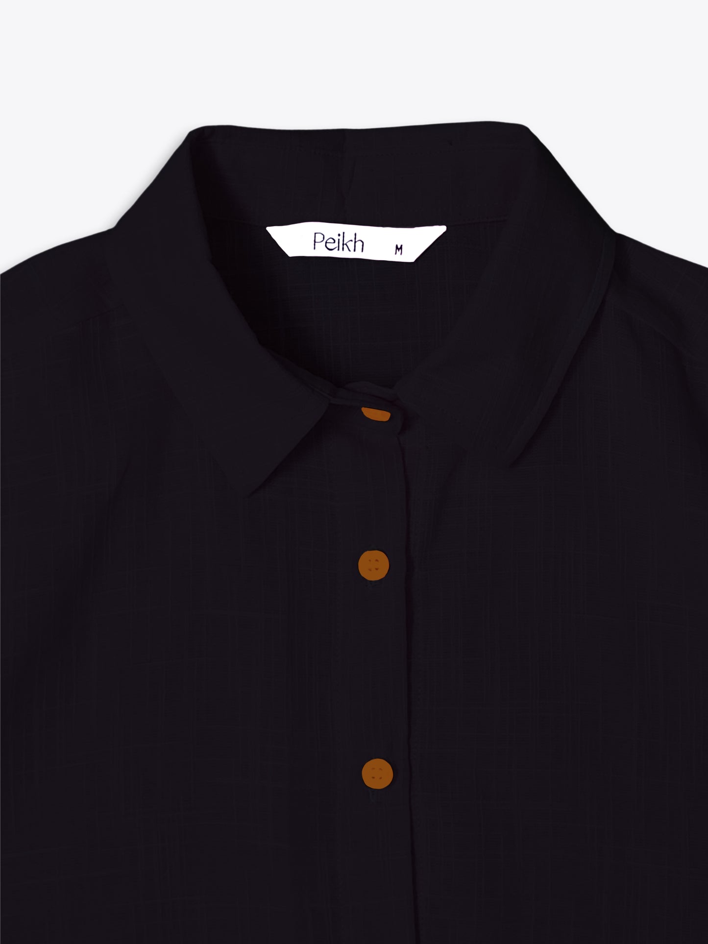 Midnight Black Cotton Shirt