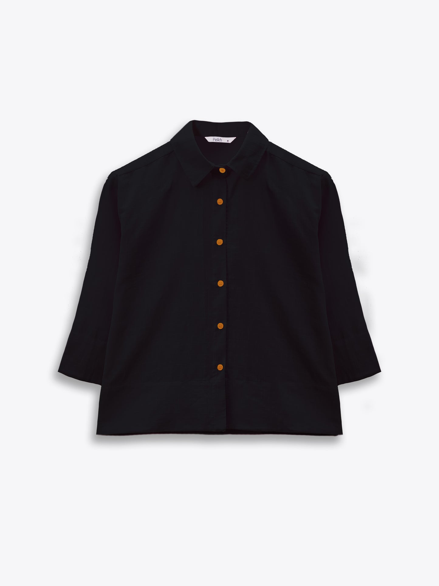 Midnight Black Cotton Shirt