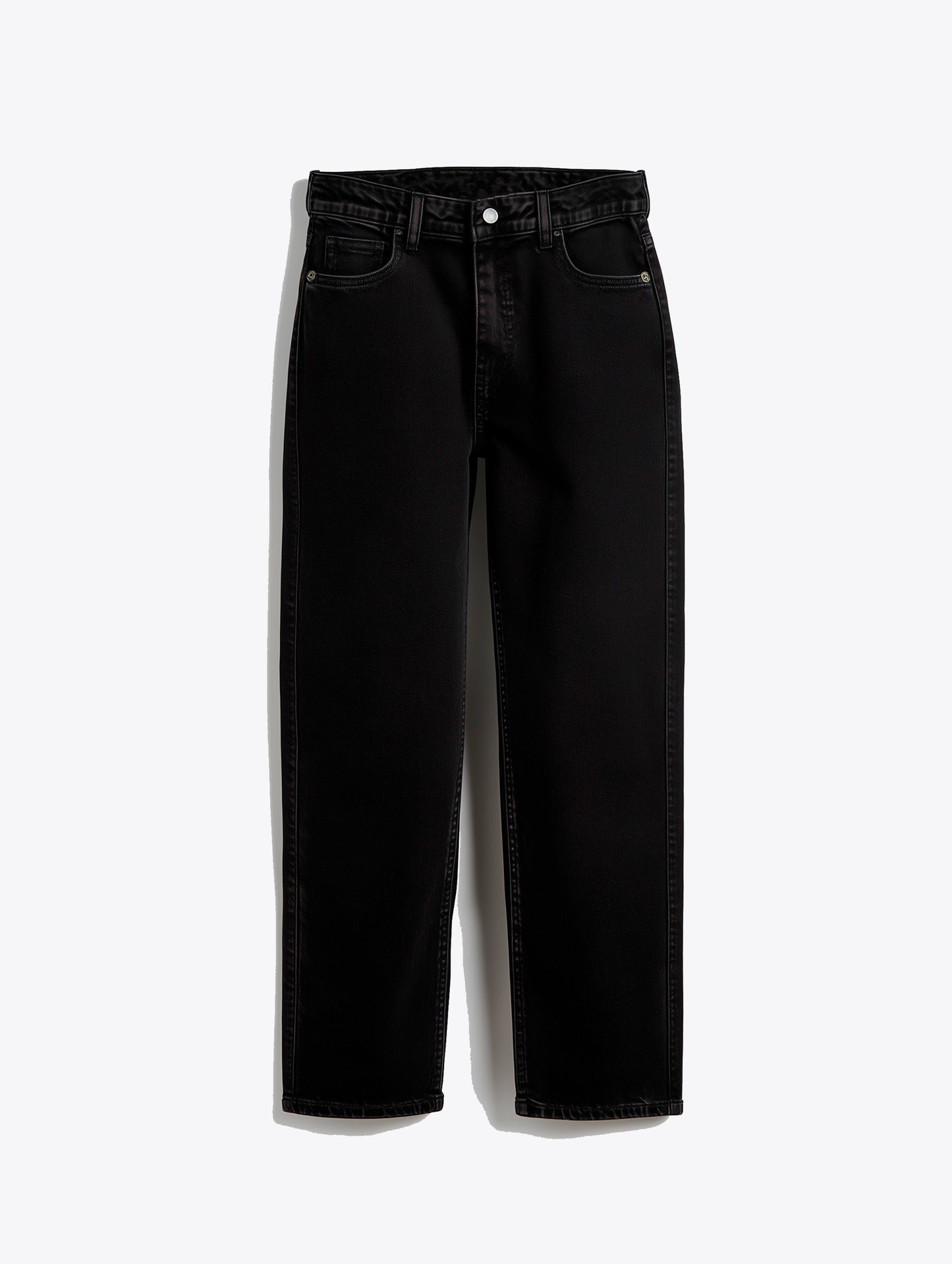 Black Straight Fit Wide Leg Jeans