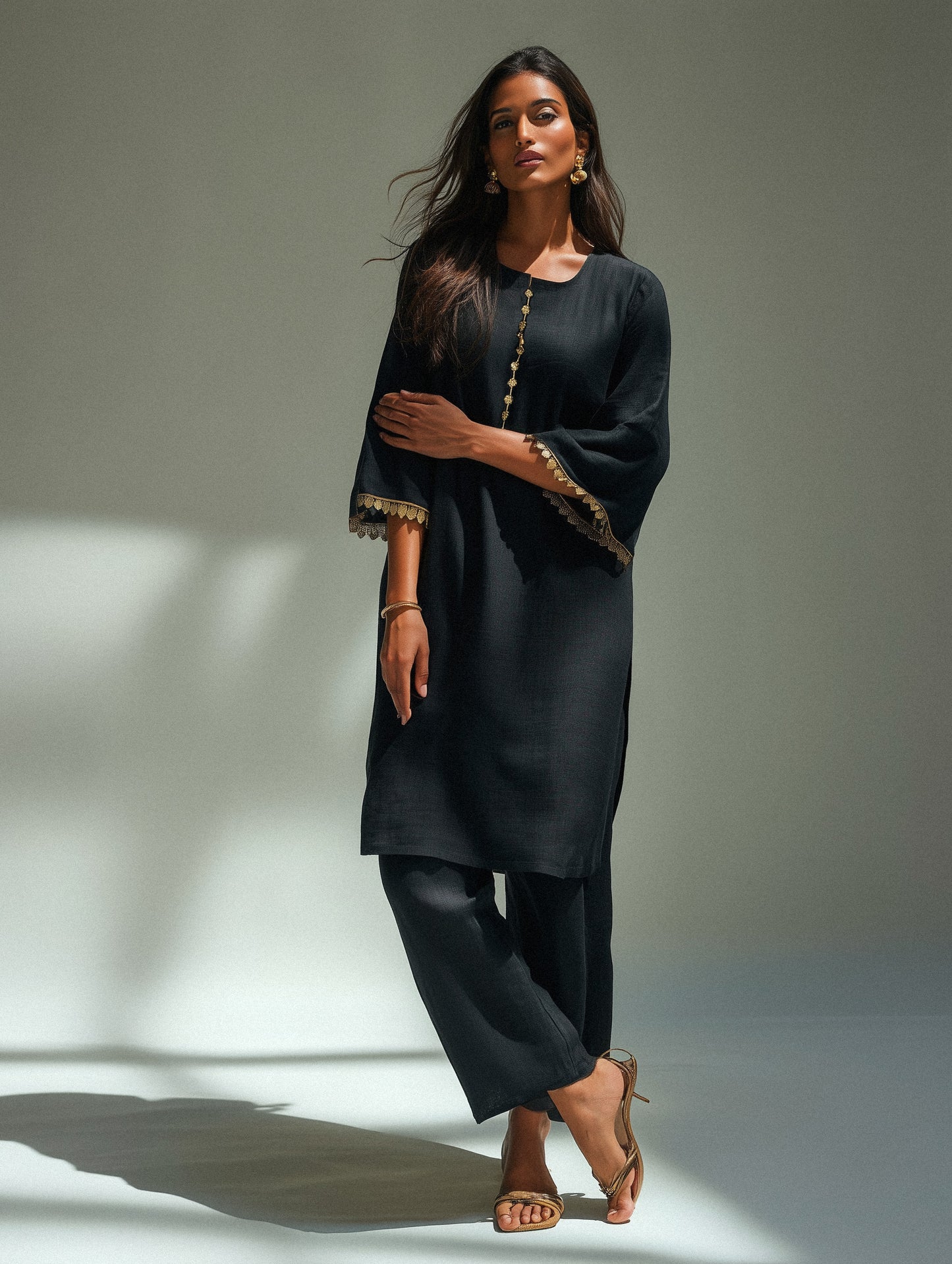 NOIRAA - Black Kurta Set