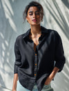 Midnight Black Cotton Shirt