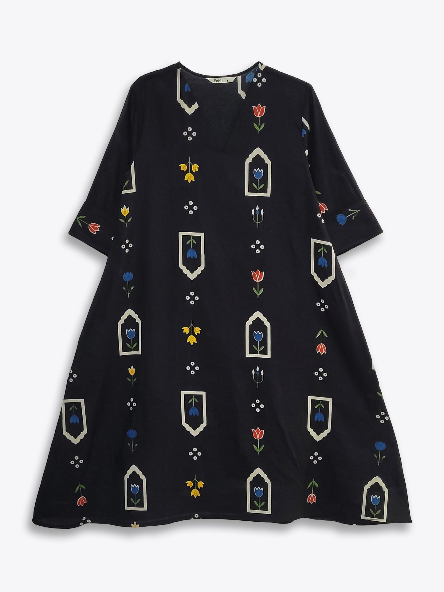 BAAGH - Black Printed A-Line Kurta Set