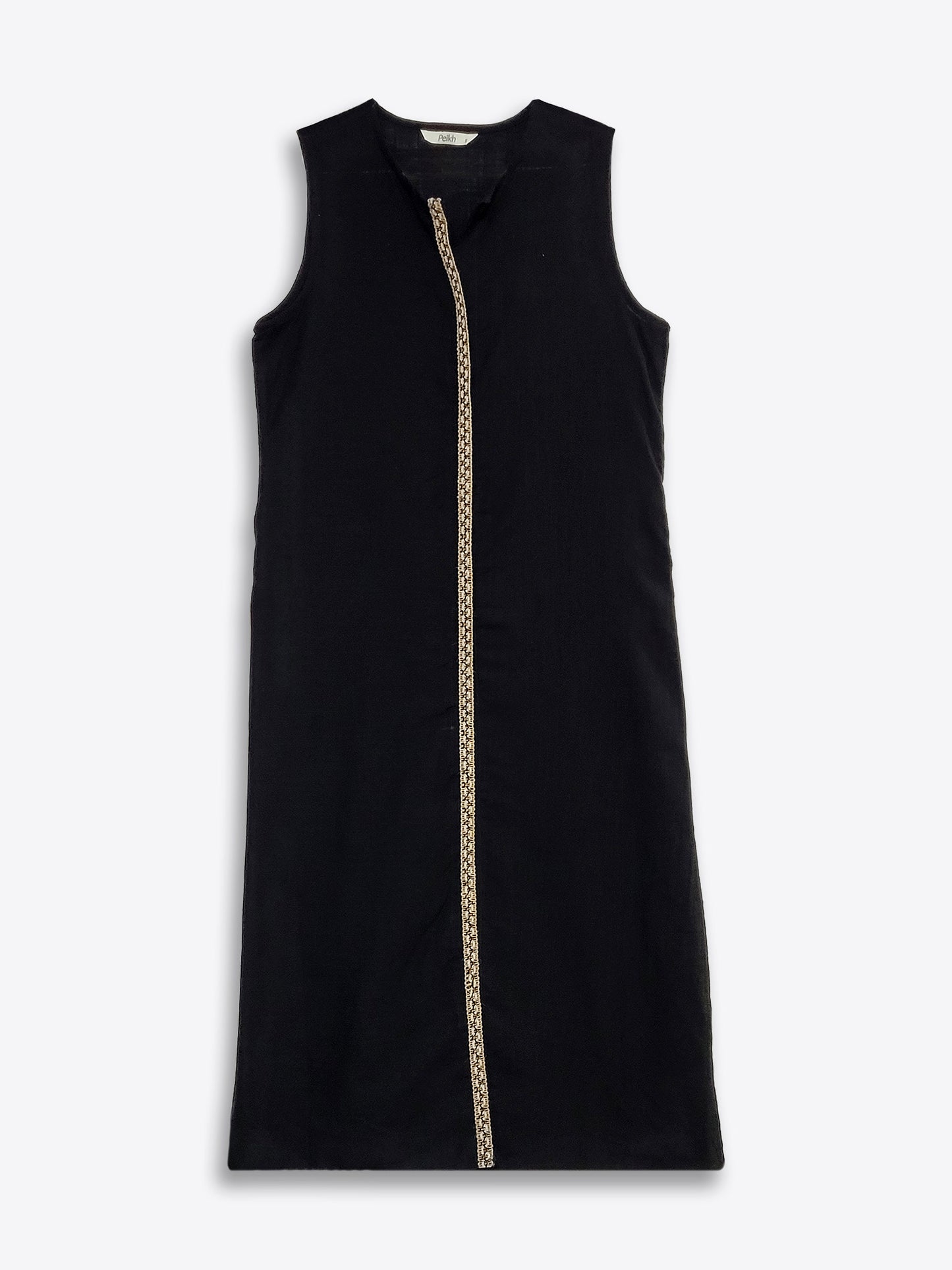 Black Embroidered Cotton Kurta Set