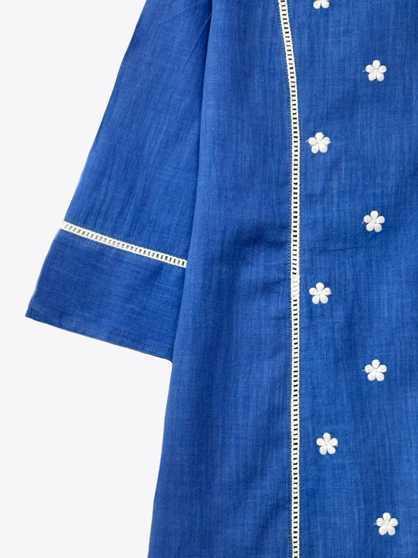 The Royal Blue - Embroidered Princess line Kurta Set