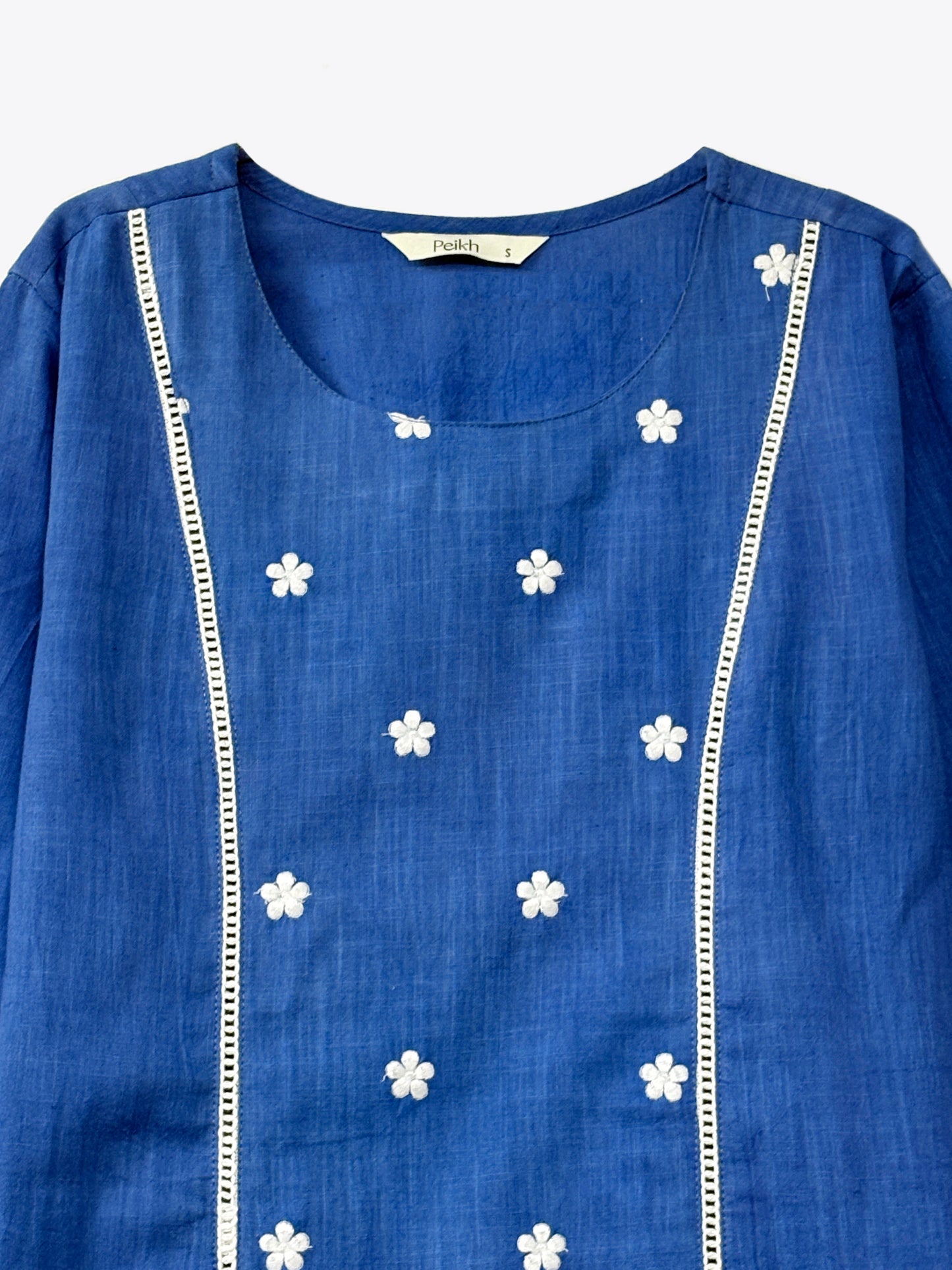 The Royal Blue - Embroidered Princess line Kurta Set