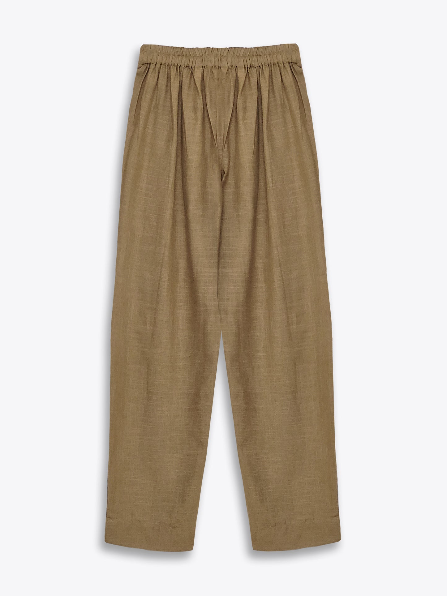 Camel Brown Embellished Cotton Straight Kurta Set