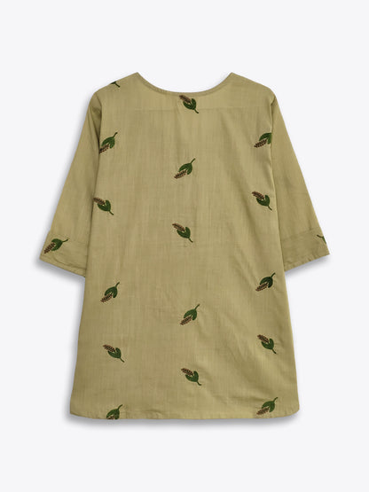 Chikoo Embroidered Cotton Top