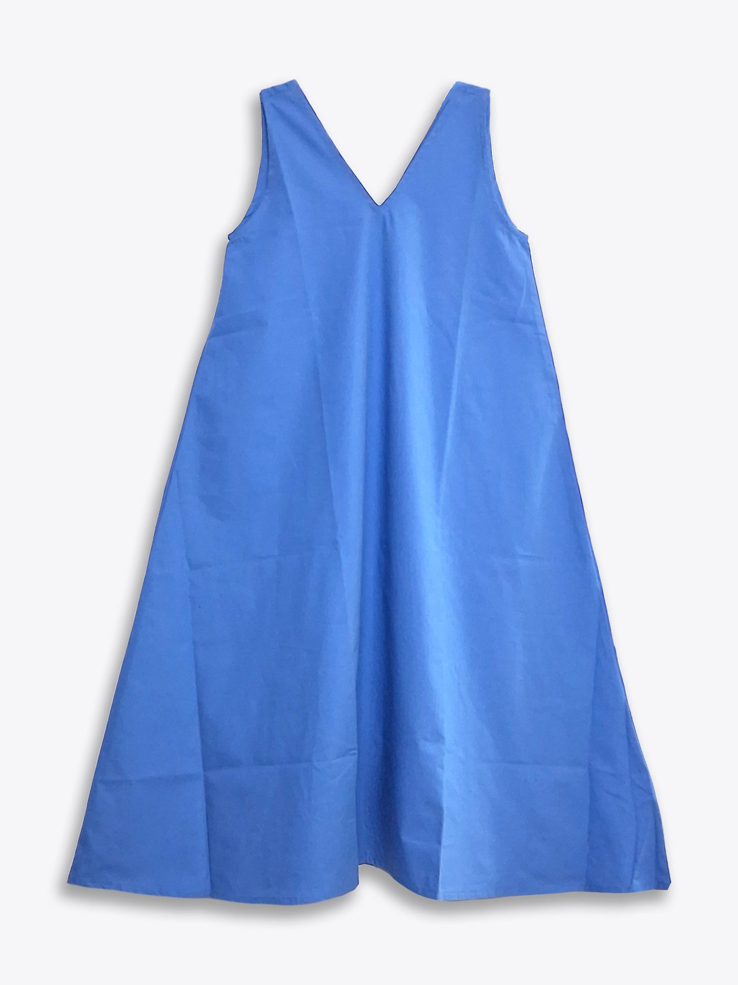 Poplin Dodger Blue Midi Dress