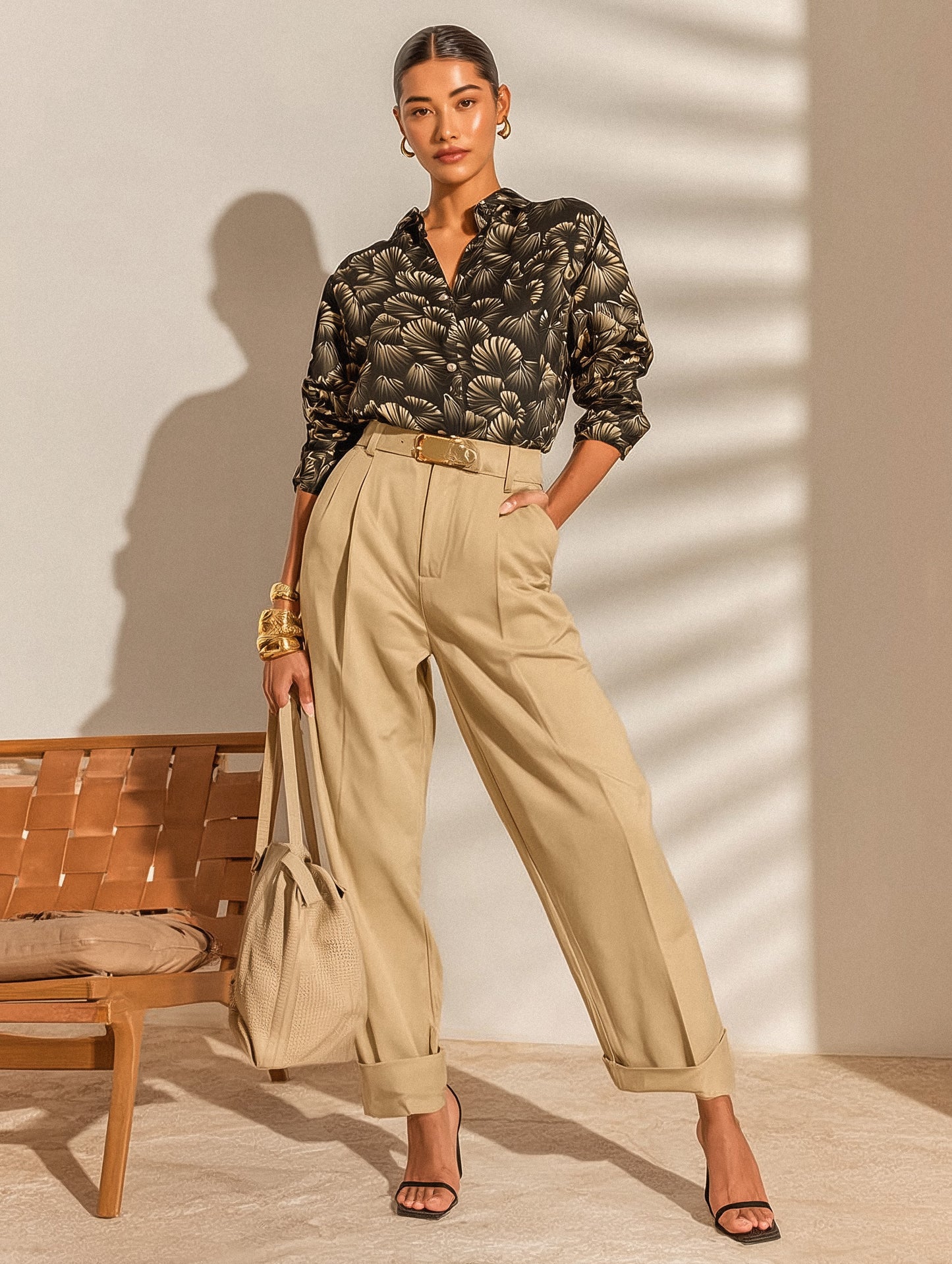 Georgette Satin Printed Shirt