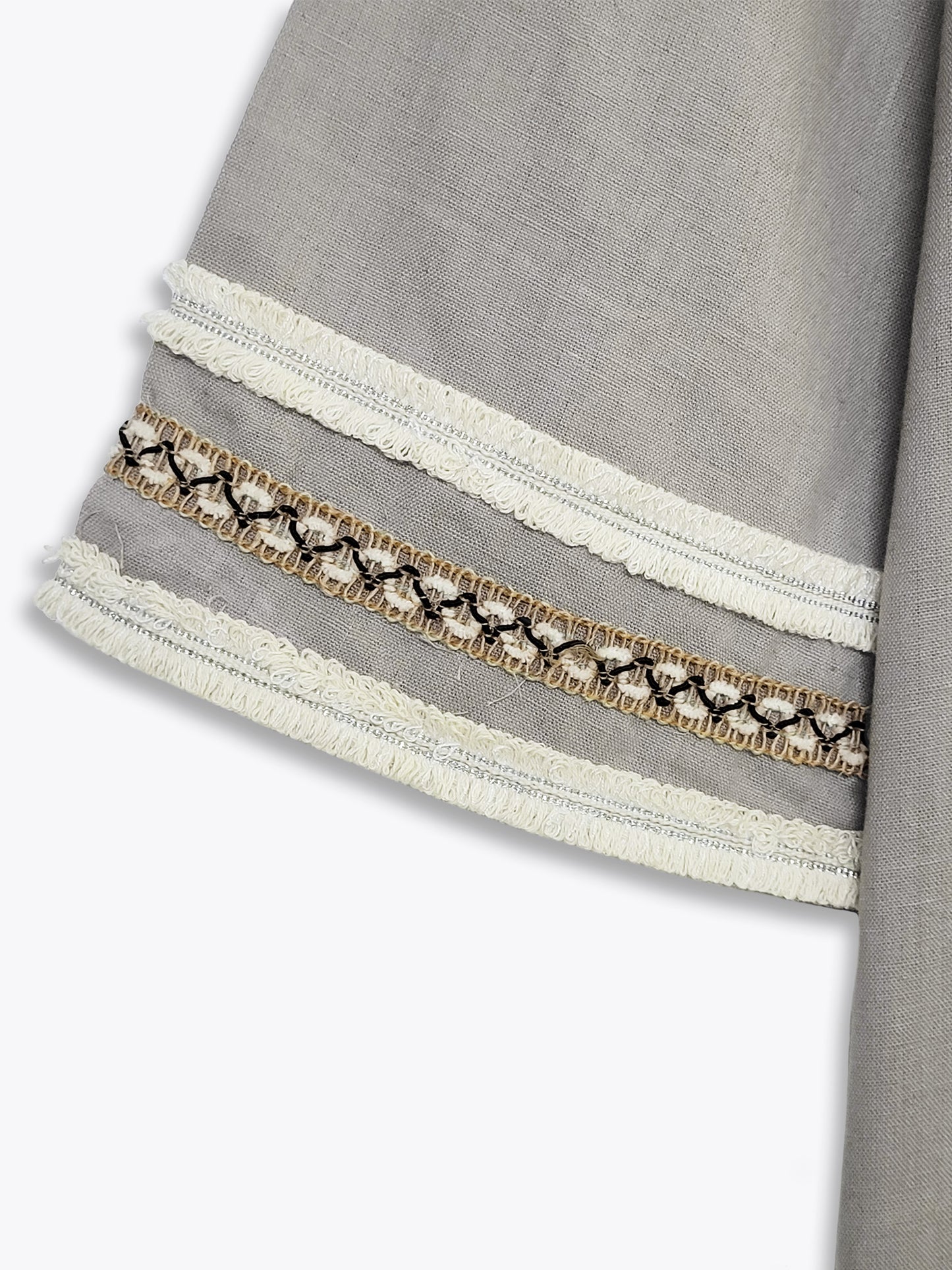 English Grey Embellished Cotton Kurta Set
