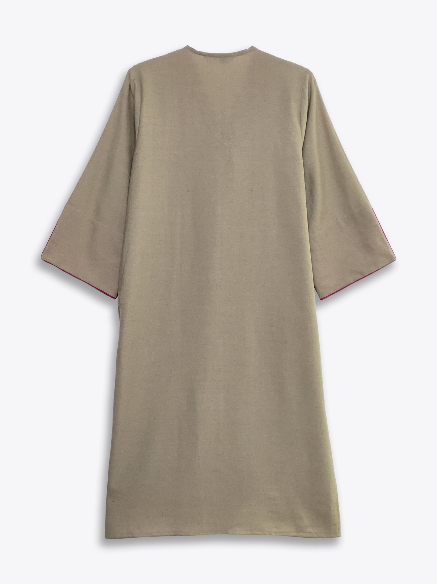 SAHRA Sand Kurta Set with Rose Neckline