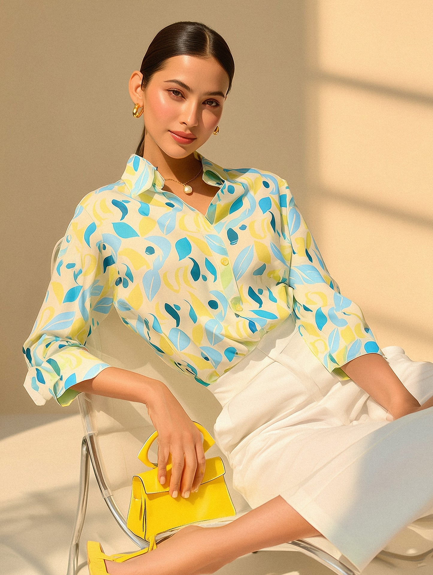 Printed Lemon Shirt Style Shirt