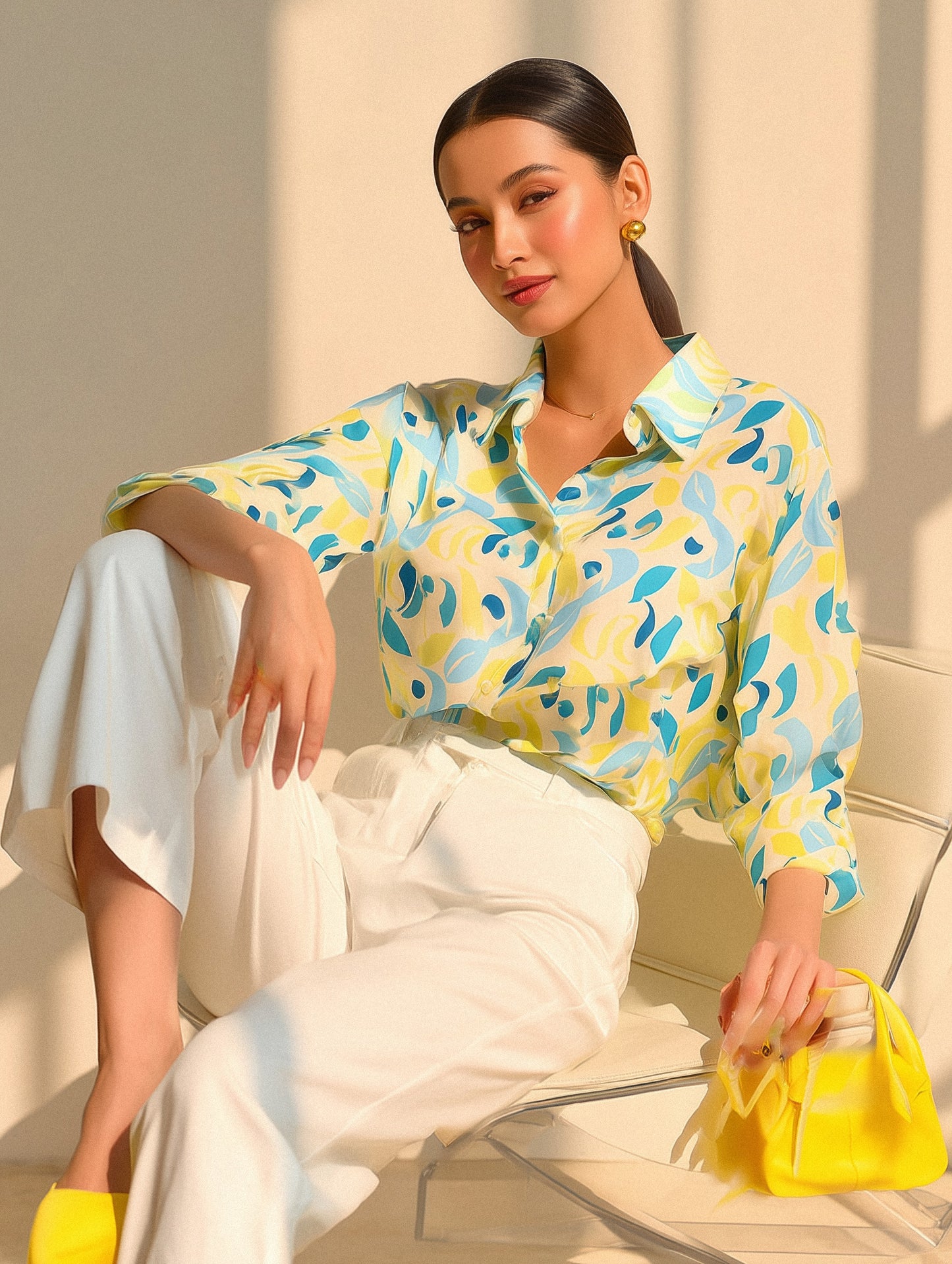 Printed Lemon Shirt Style Shirt