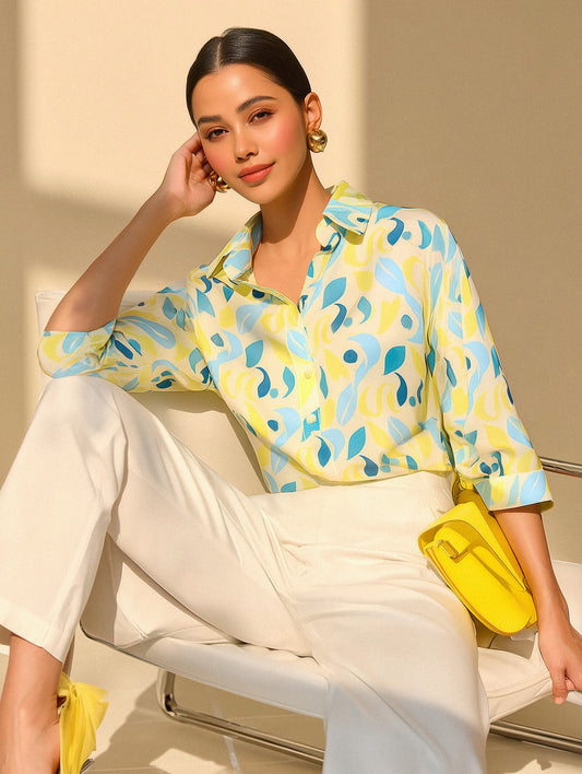 Printed Lemon Shirt Style Shirt
