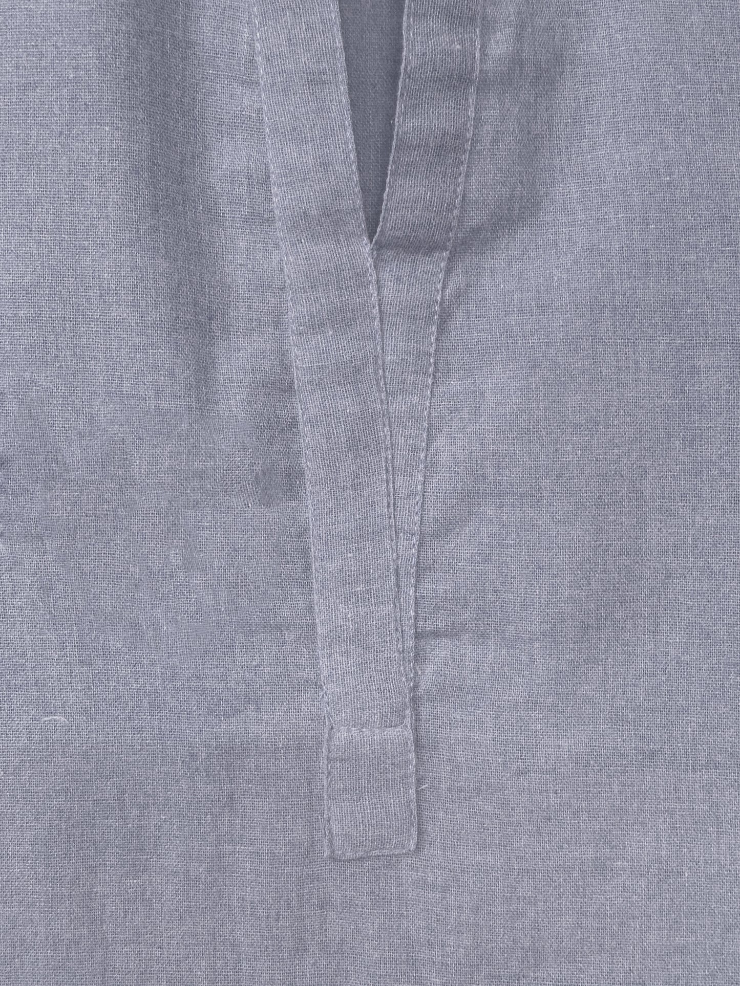 Mandarin Collar Mid-Length Kurta Set – Slate Grey