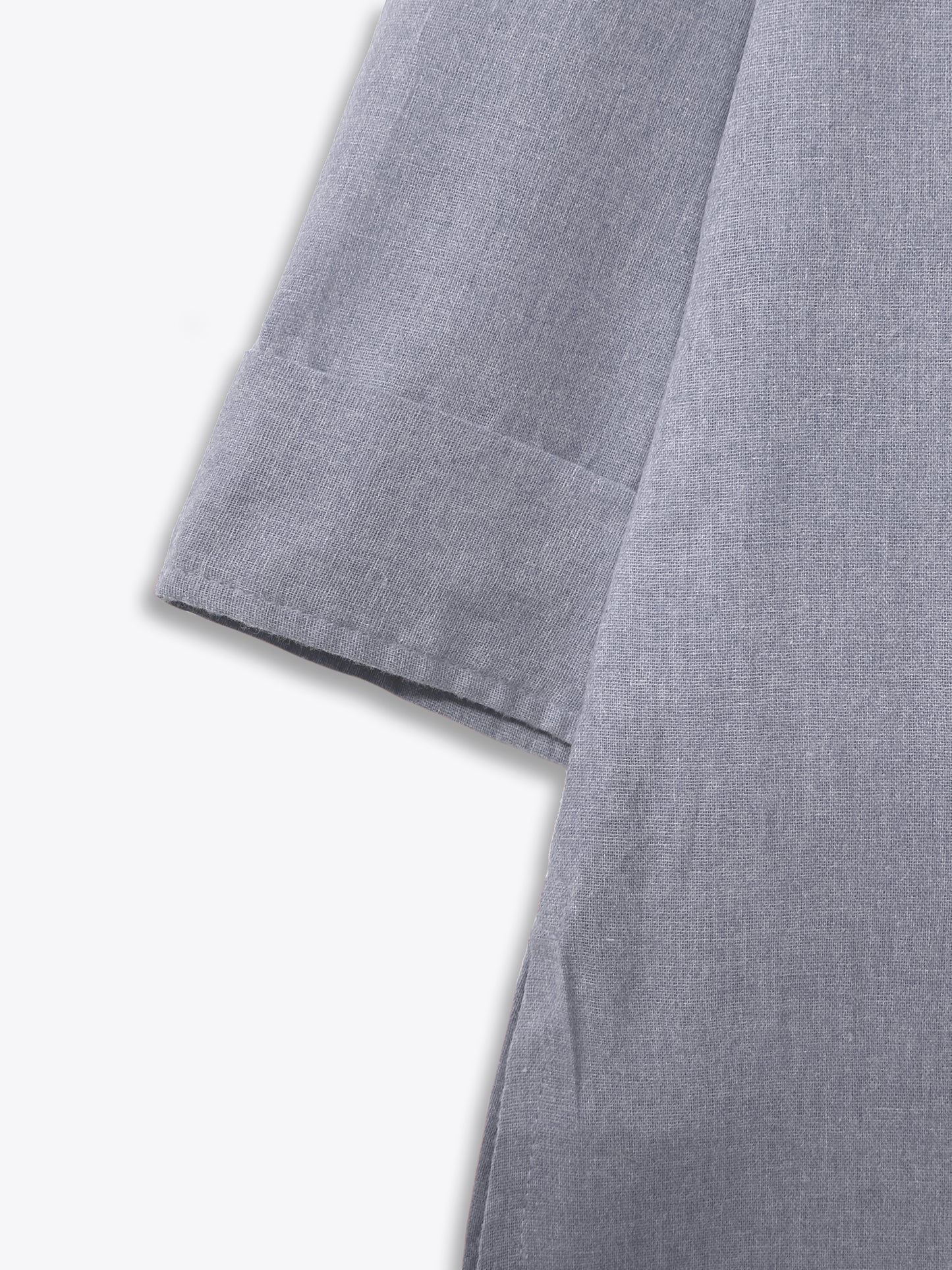 Mandarin Collar Mid-Length Kurta Set – Slate Grey