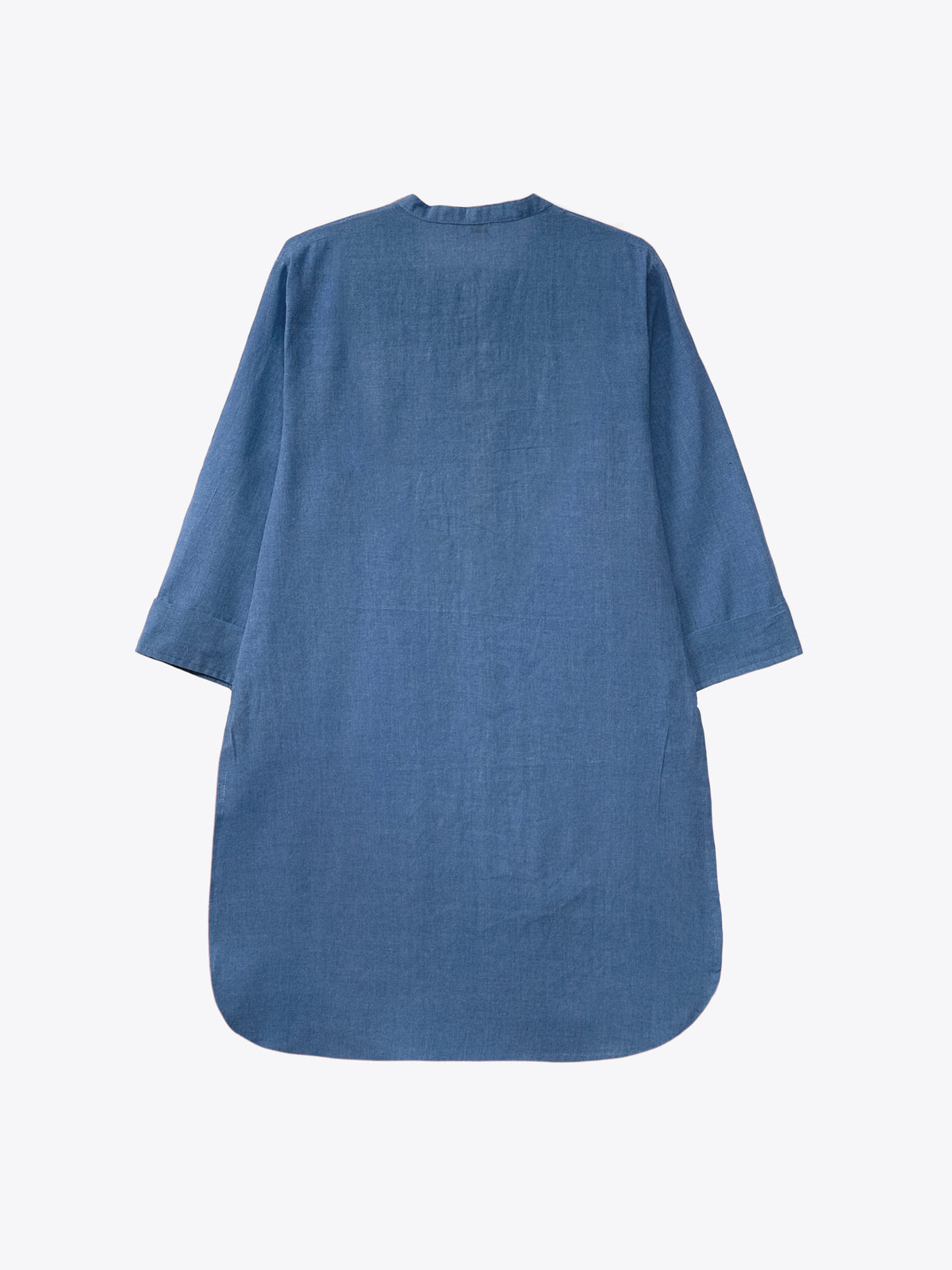 Mandarin Collar Mid-Length Kurta Set – Cobalt Blue