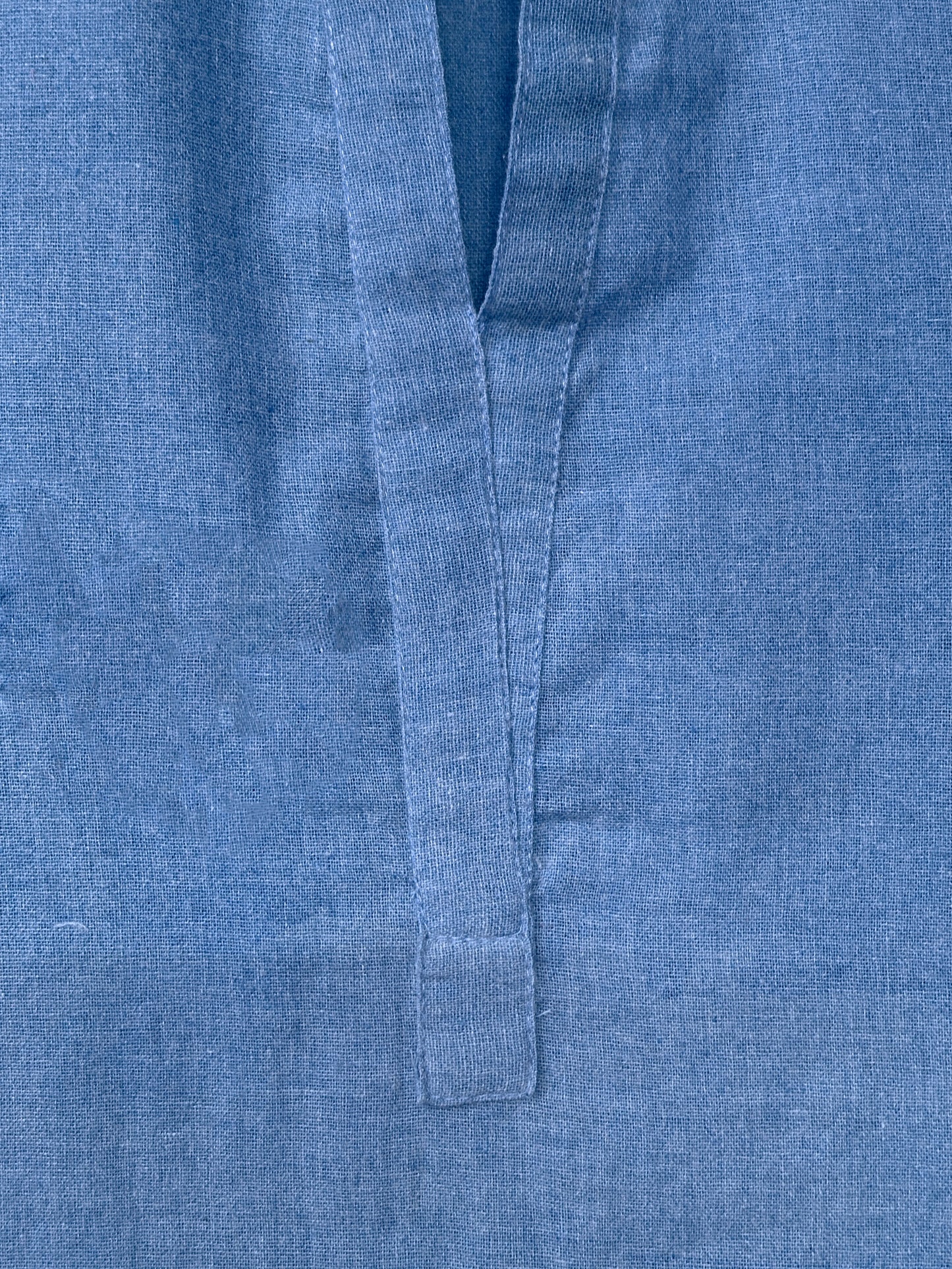 Mandarin Collar Mid-Length Kurta Set – Cobalt Blue