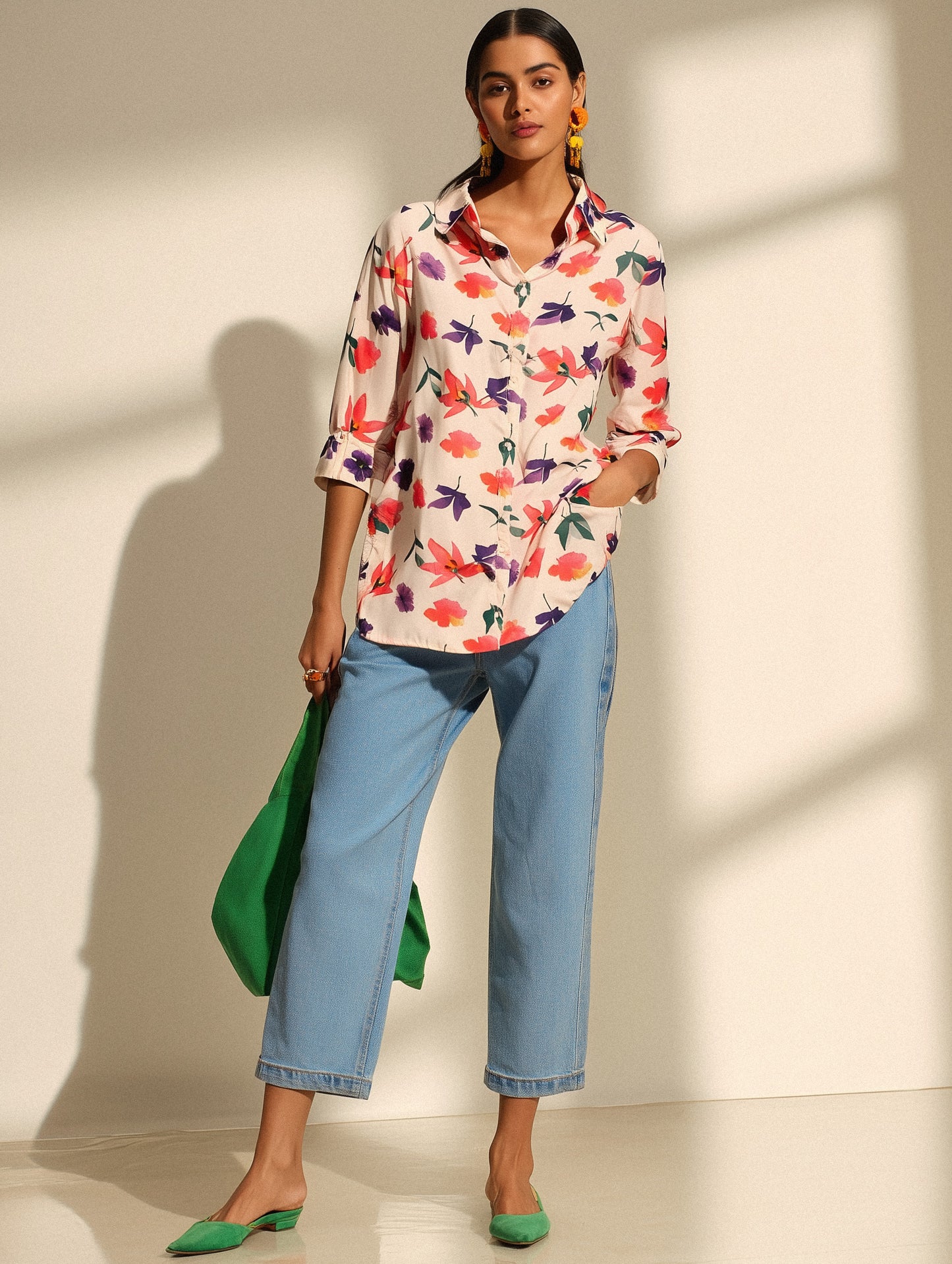 Floral Printed Shirt Style Shirt