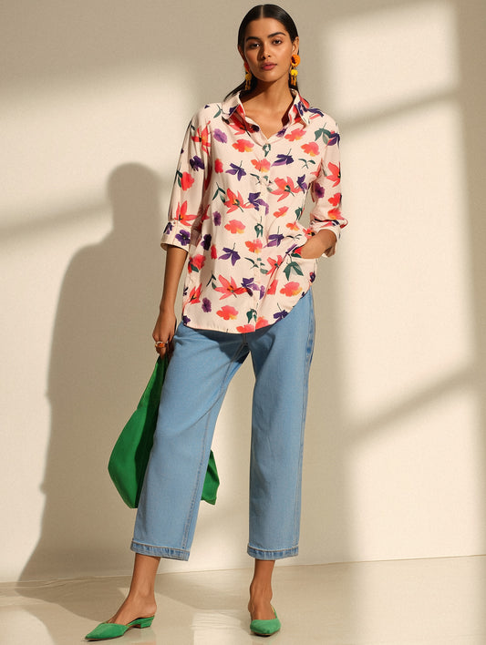 Floral Printed Shirt Style Shirt