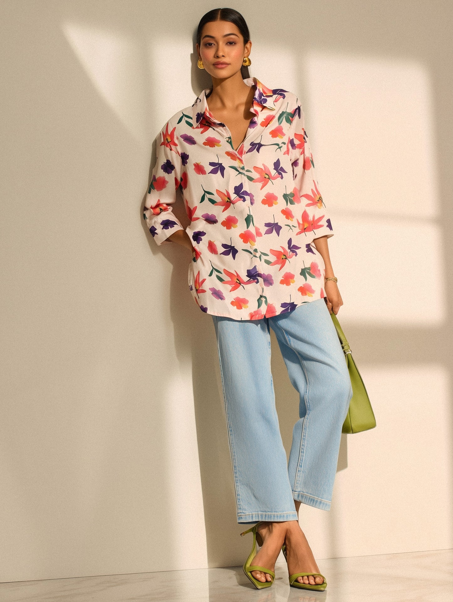 Floral Printed Shirt Style Shirt