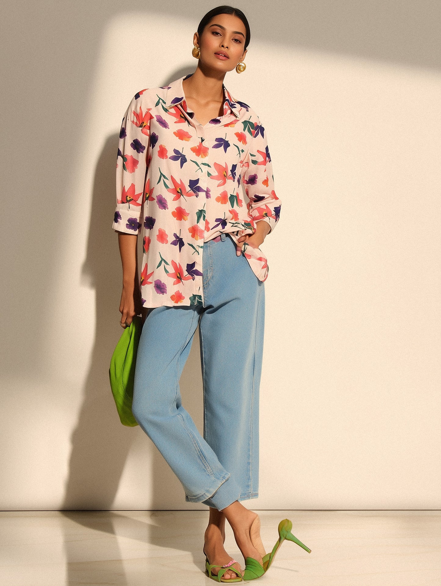 Floral Printed Shirt Style Shirt