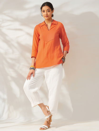 Solid Pumpkin Orange Tunic