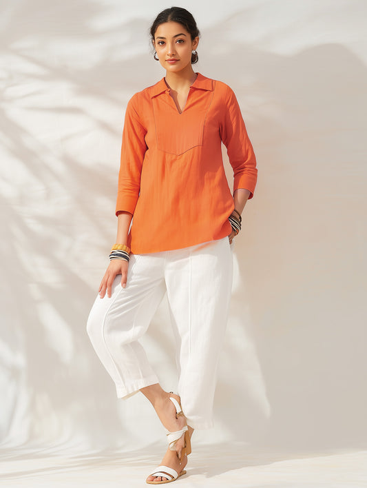 Solid Pumpkin Orange Tunic