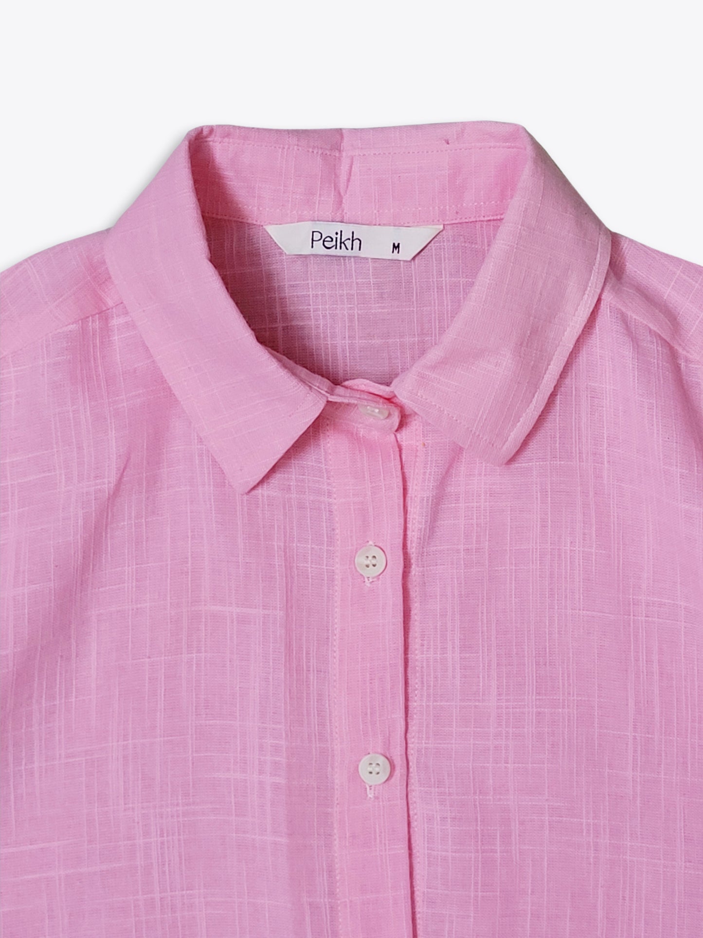 Candy Pink Summer Cotton Shirt