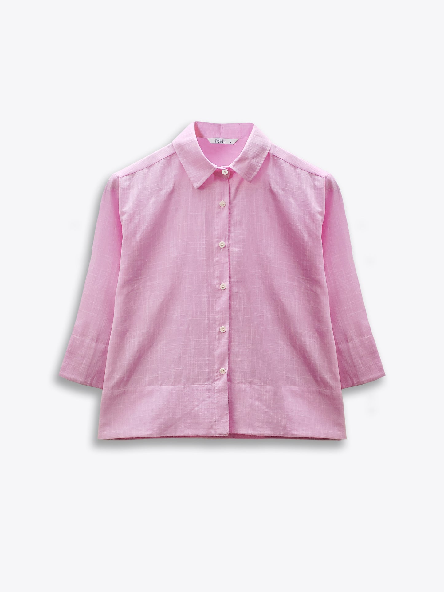 Candy Pink Summer Cotton Shirt
