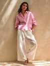Candy Pink Summer Cotton Shirt