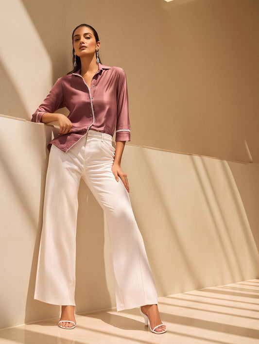Silk Shirt Purple
